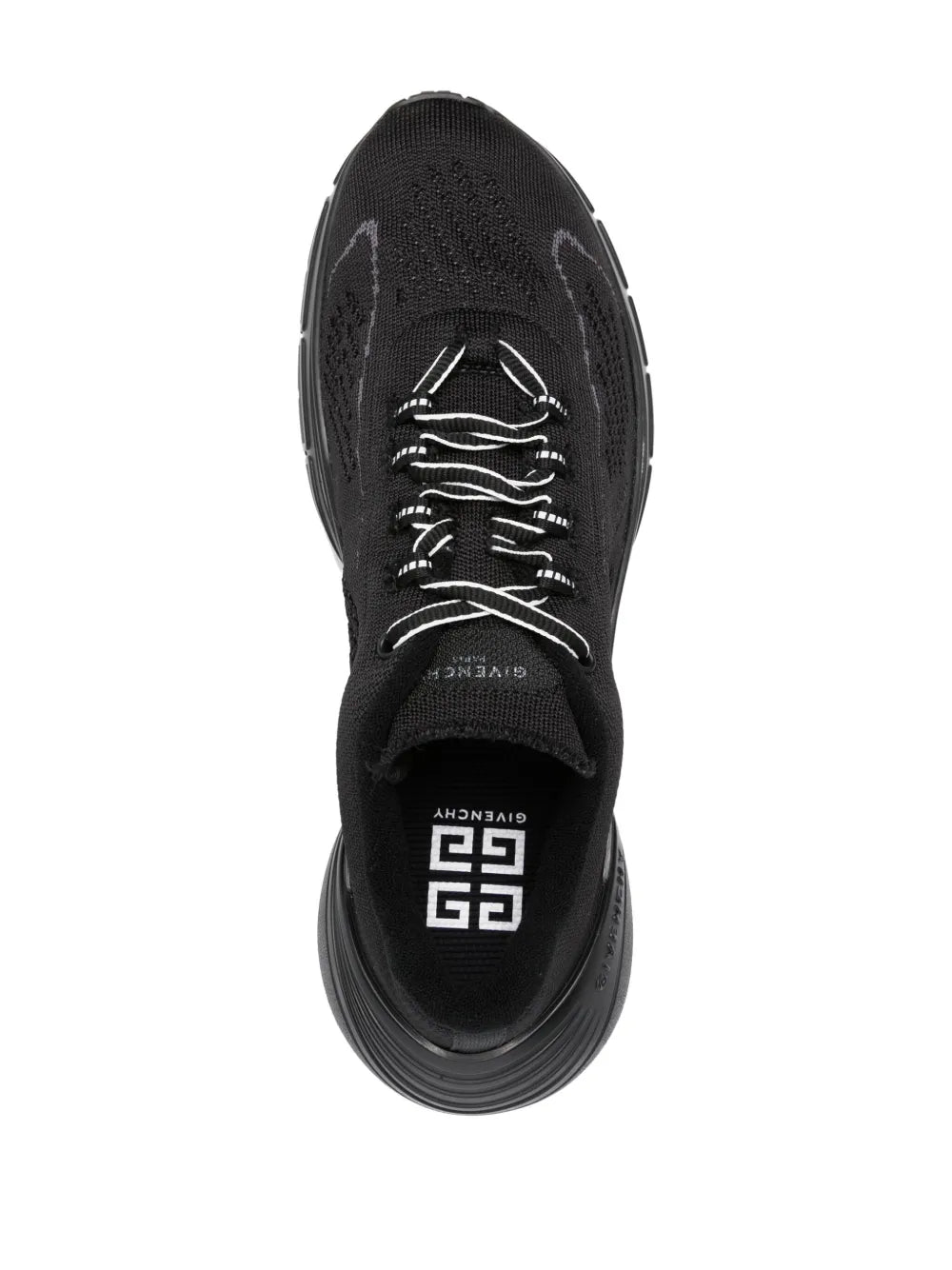 Givenchy TK-MX black lace-up sneakers with textured toe and black rubber outsole