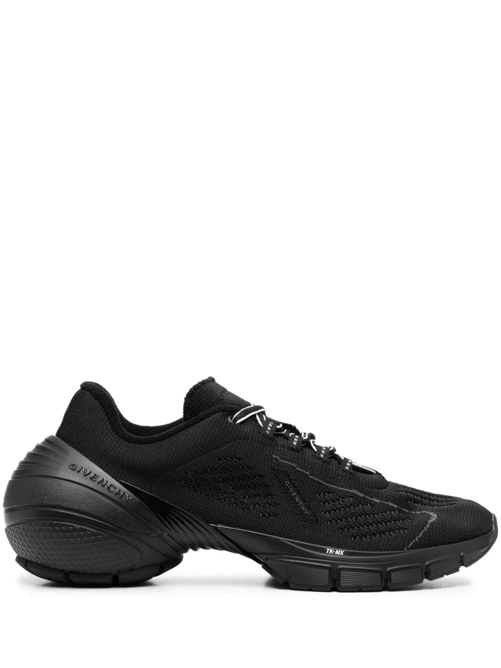 Givenchy TK-MX black panelled-design runner sneakers, lace-up with chunky rubber sole