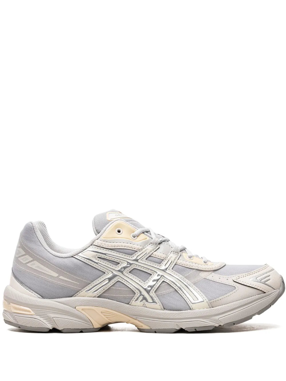 ASICS Gel-1130 running shoe, white/gray lace-up with cushioned collar