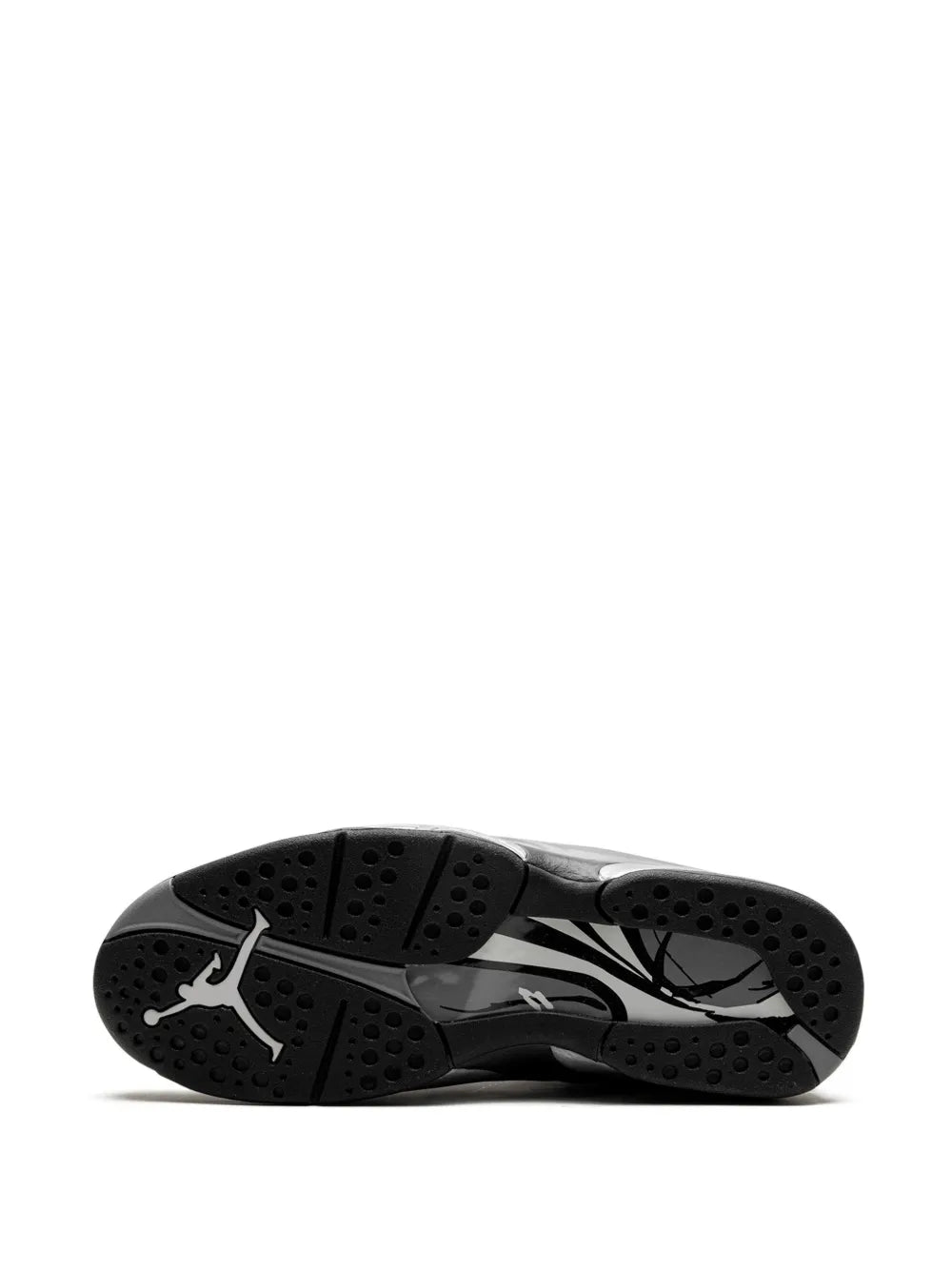 Air Jordan 8 Winterized sneaker outsole with black tread and grey edge