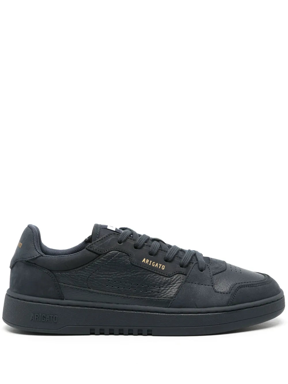 Axel Arigato low-top sneakers in dark navy blue, lace-up with textured side panel