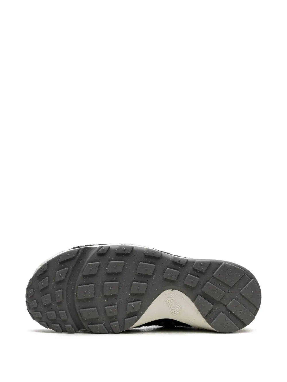 Nike Air Footscape sneaker outsole with grippy tread, black/cream midsole