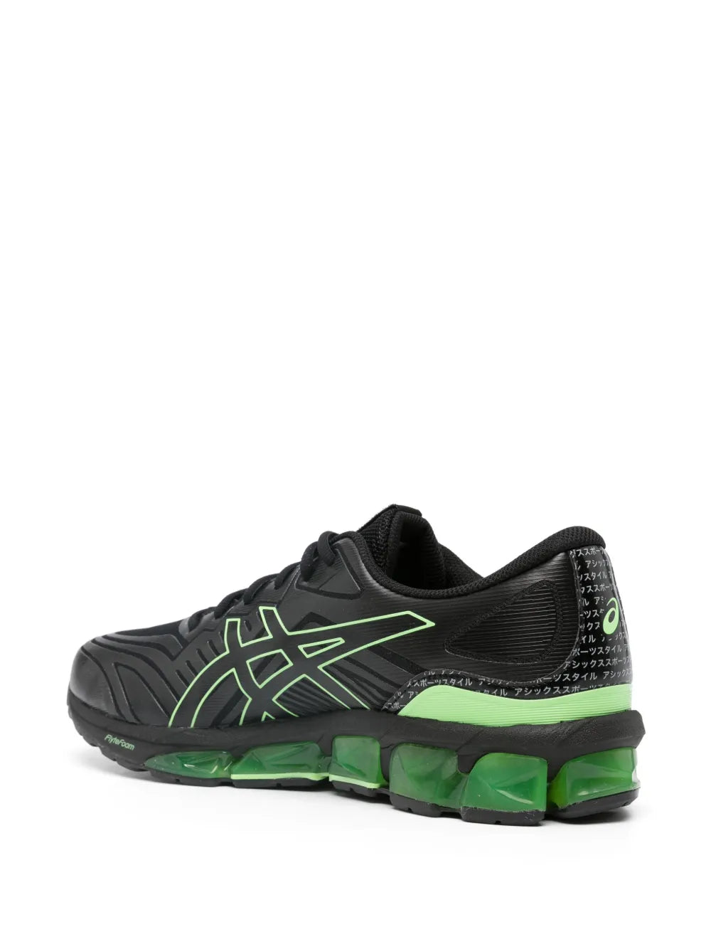Asics GEL-Quantum 360 VII sneakers, black with lime green stripe and green pod midsole