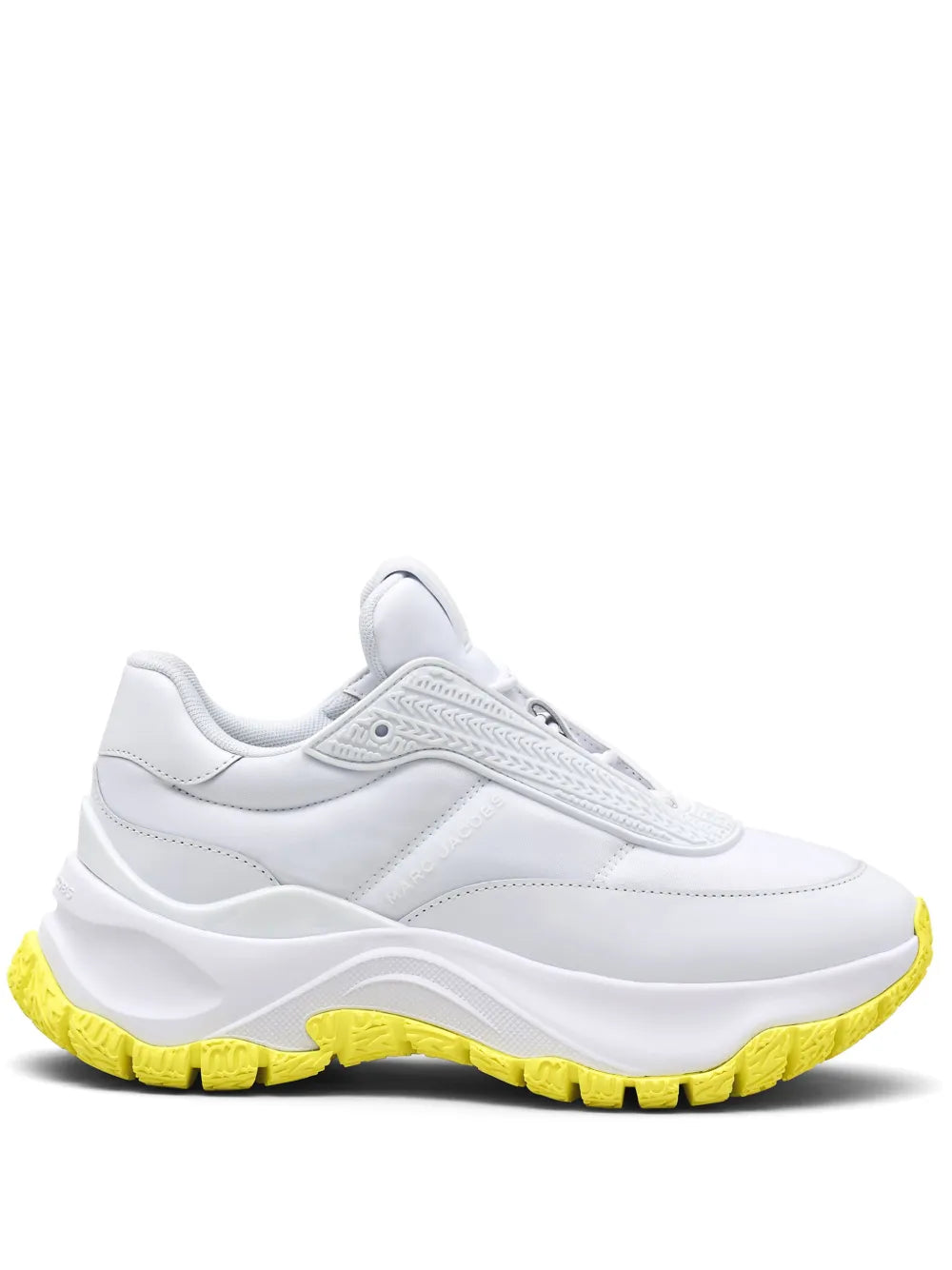 Marc Jacobs optical white sneakers with citron yellow chunky sole