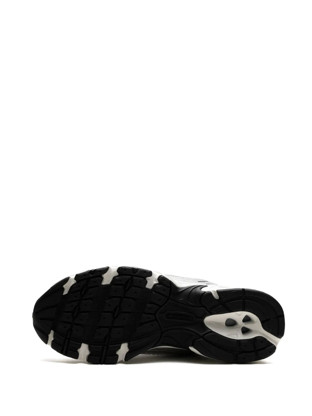 Black-and-light grey sneaker outsole with deep rubber tread pattern