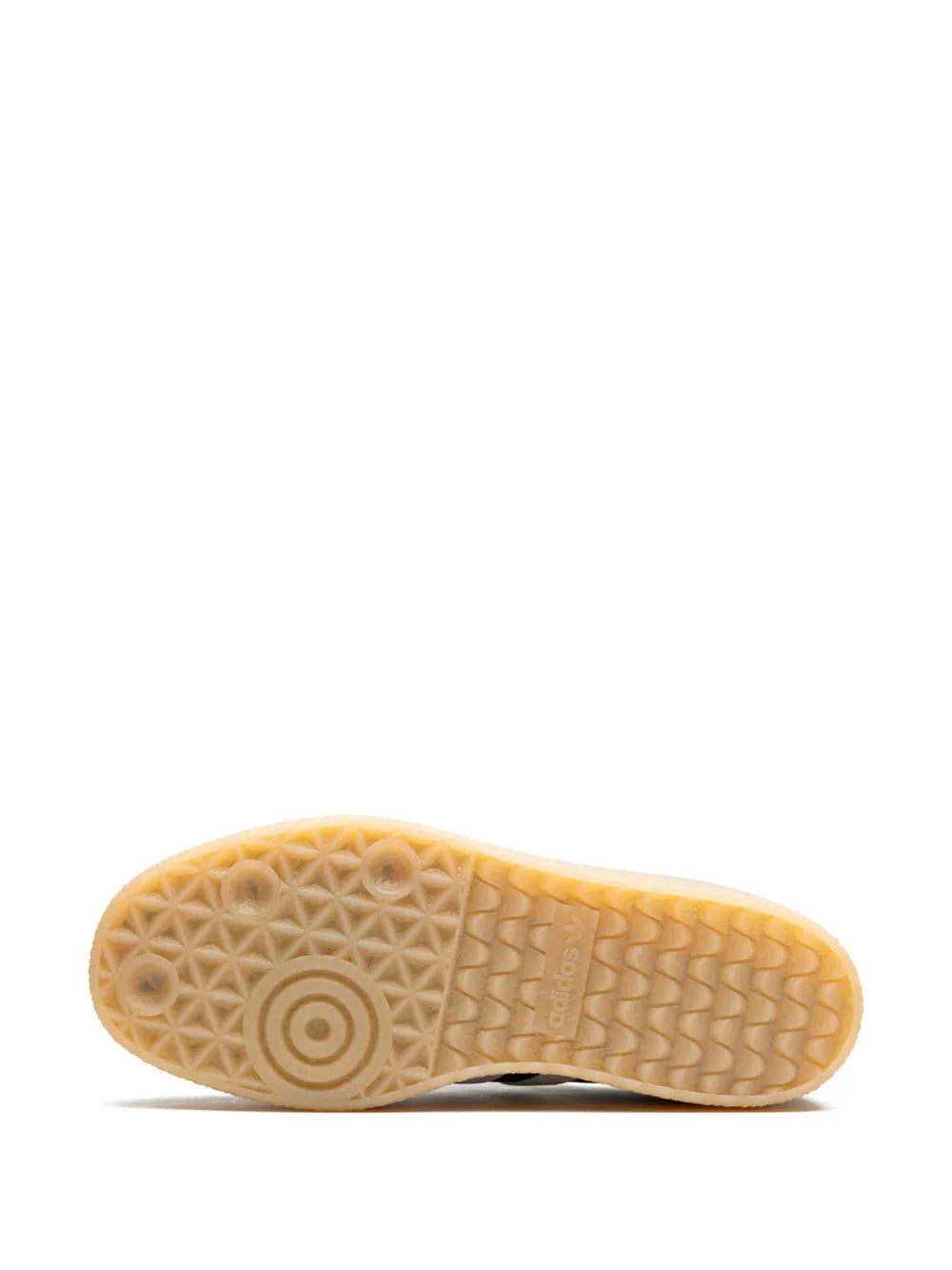 adidas Samba low sneakers outsole view, textured gum rubber tread