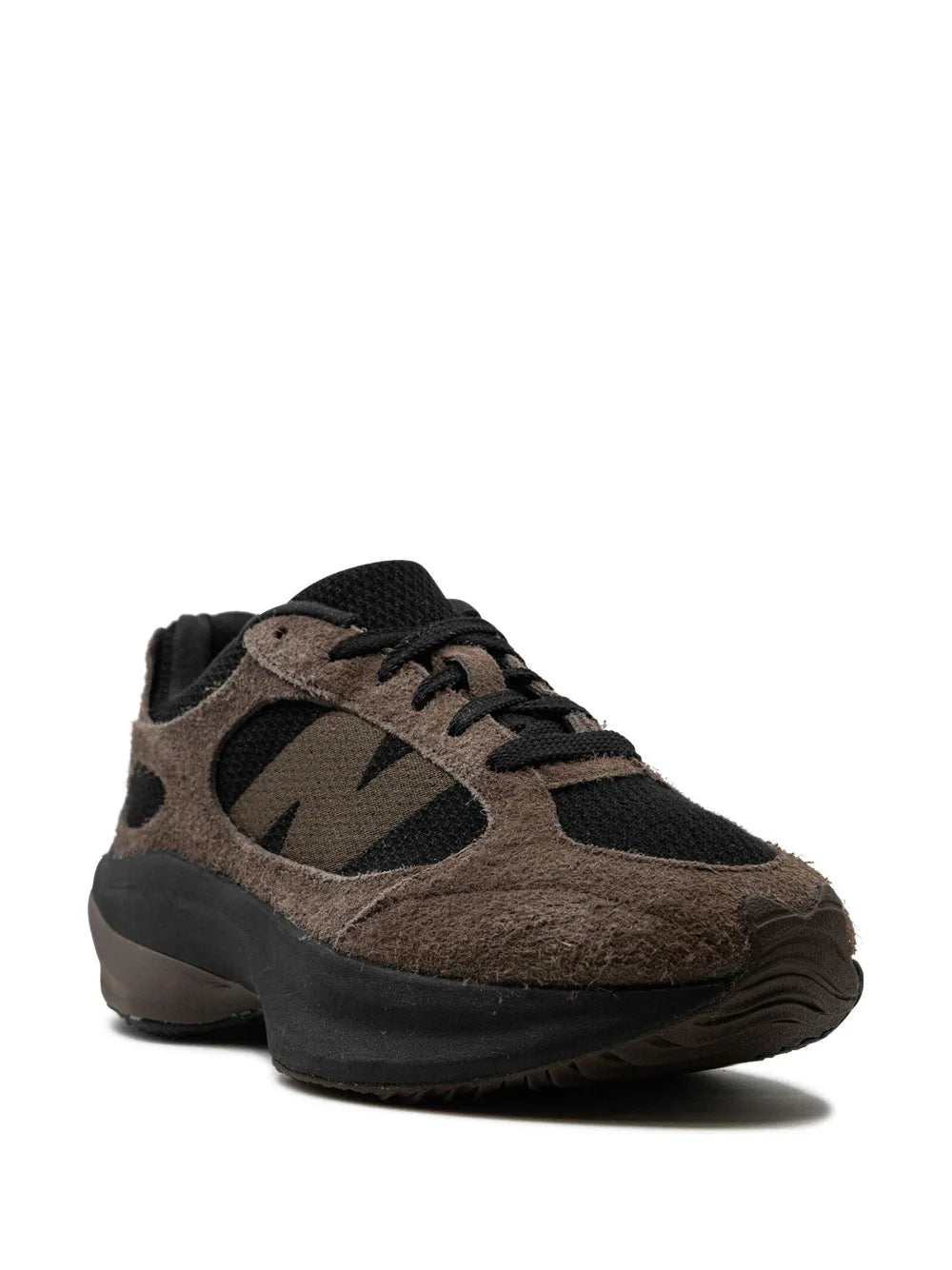 New Balance WRPD Runner dark brown and black mesh sneakers, lace-up with molded logo