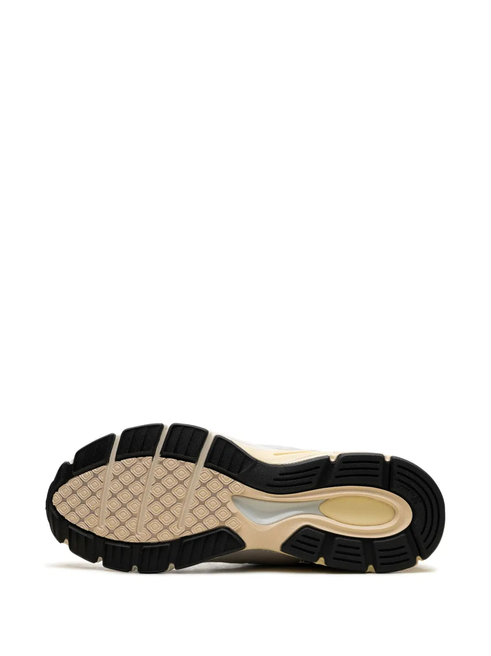 New Balance 990V4 outsole with textured rubber tread in black and beige