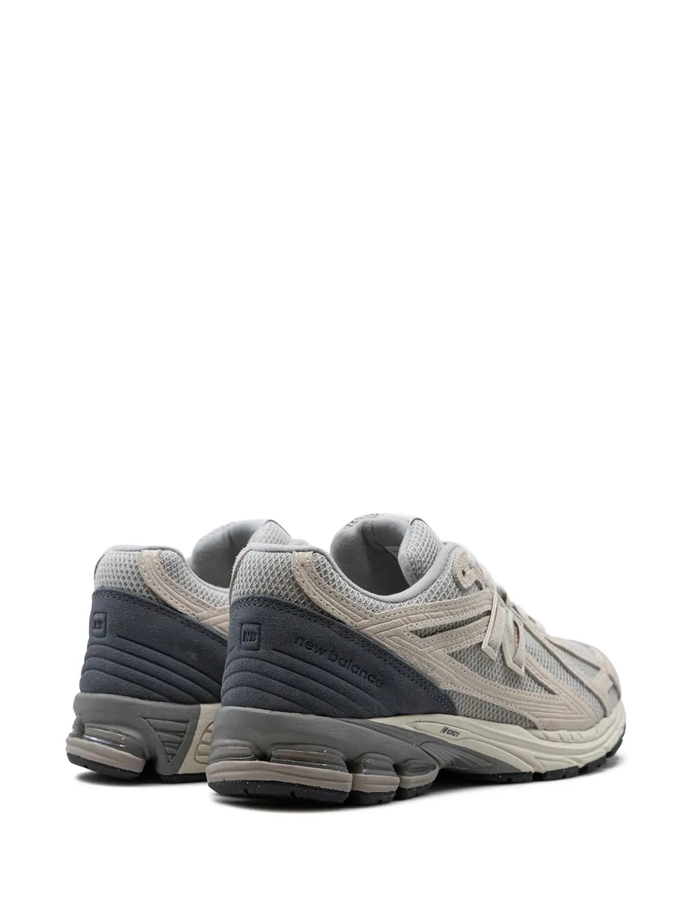 New Balance 1906F light grey linen sneakers, padded collar and dark heel panel
