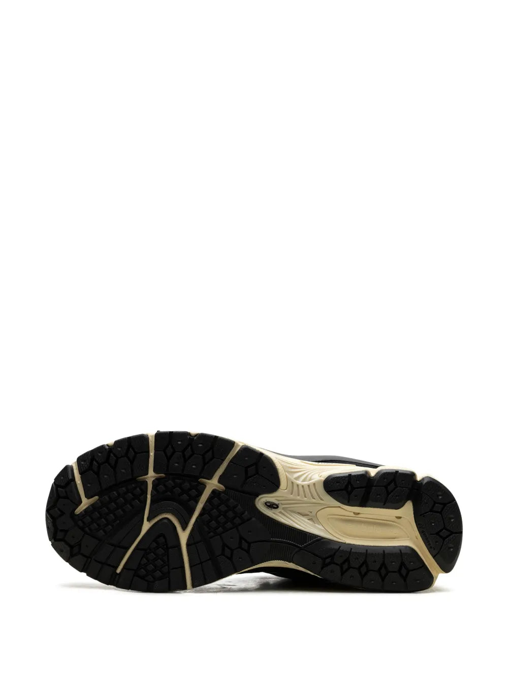 Black rubber outsole with beige traction lines, New Balance 2002R sneakers