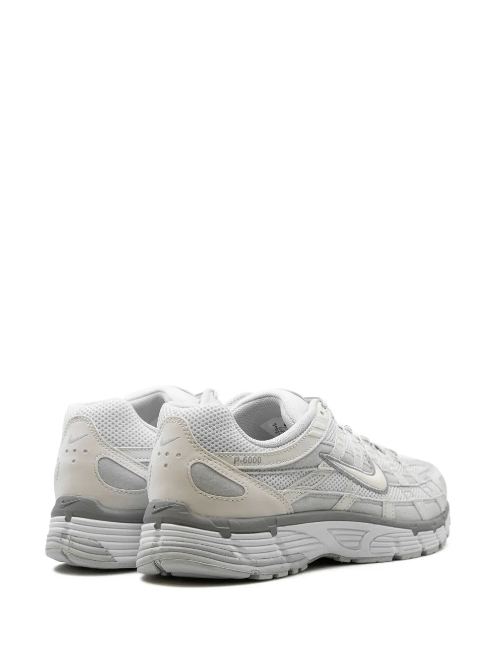 Low-top sneakers, white mesh with light gray heel tab and sculpted midsole