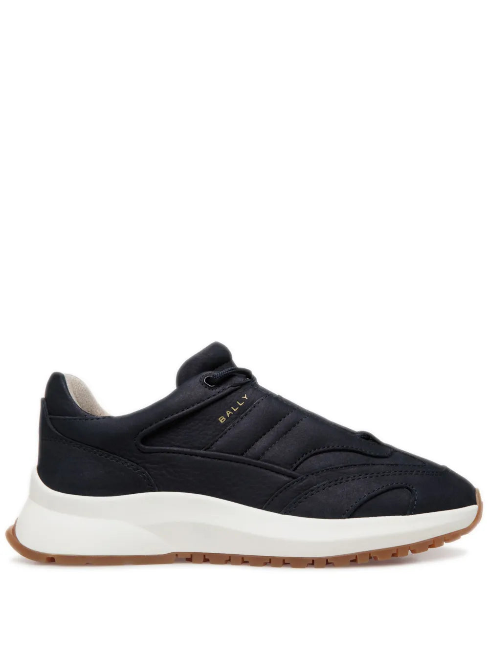 Bally outline sneakers in dark navy with white midsole and lace-up front