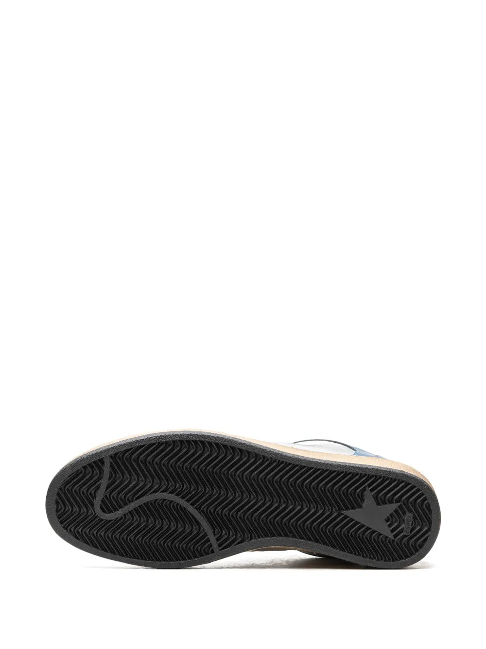 Golden Goose Ball Star sneakers outsole tread with zigzag pattern on light sole