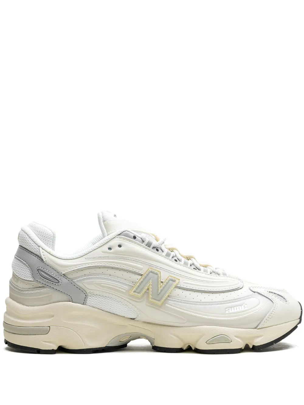 White New Balance X Aim Leon Dore 1000 sneakers, side view with N logo