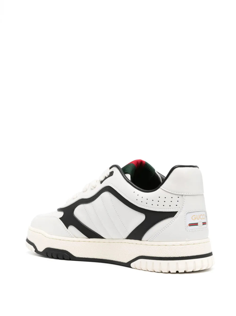 Gucci Re-Web low-top sneakers with green-red web collar detail and black trim