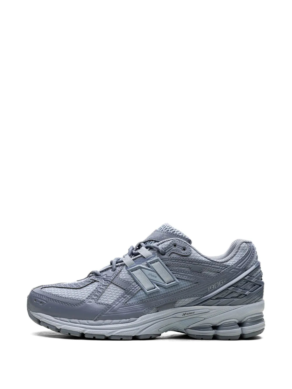 New Balance 1906 grey running sneakers with mesh upper and N logo