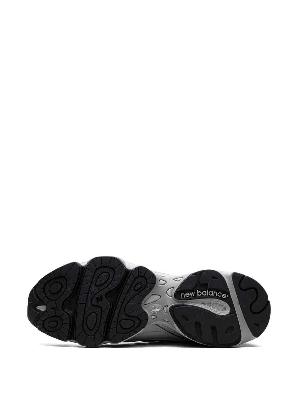 New Balance 1000 reflective sneakers outsole, dark tread with gray midsole
