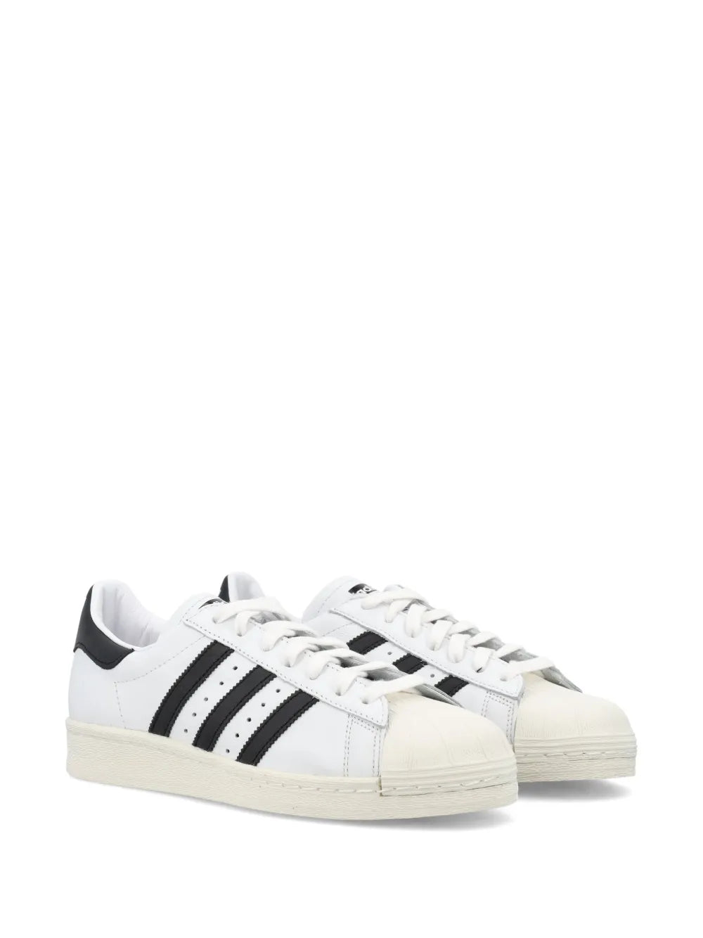 adidas black and white low-top sneakers, lace-up with cupsole and stripes