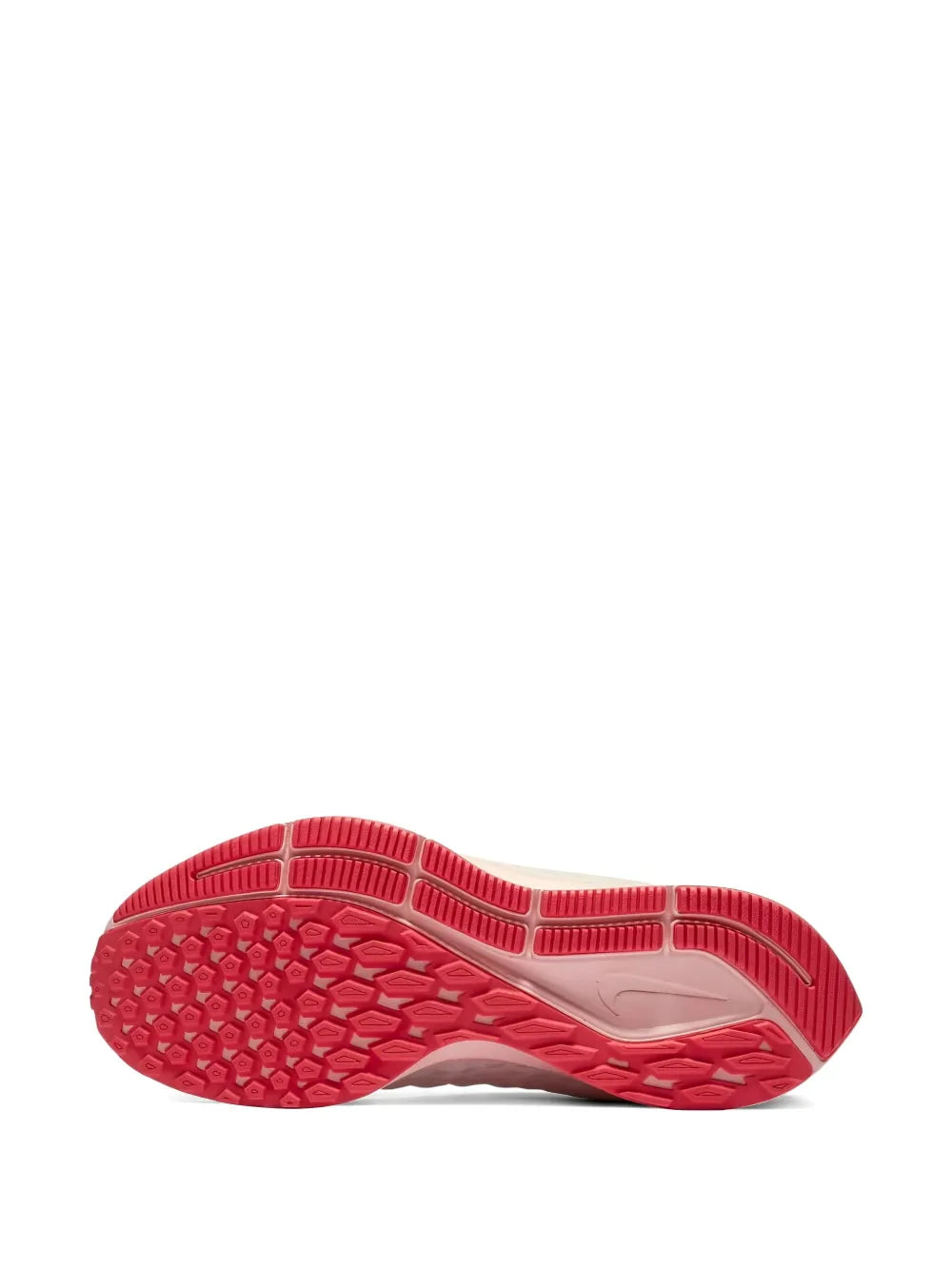 Nike Air Zoom Pegasus 35 PRM outsole view: red traction rubber with patterned grip