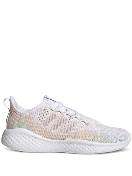 adidas Fluidflow 2.0 knit running shoe, white with mesh panels and cushioned sole