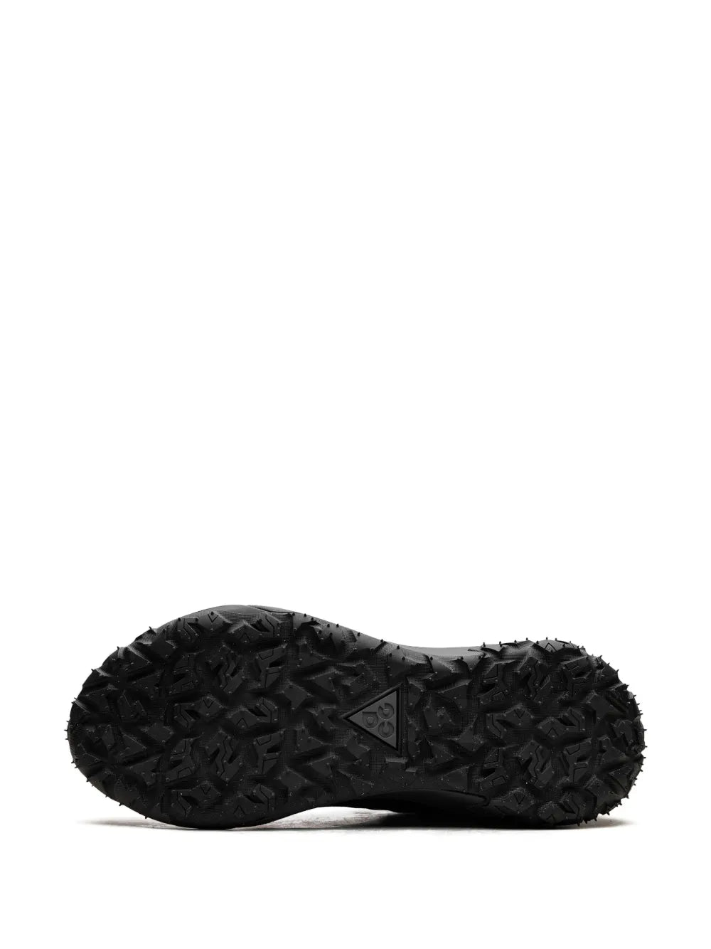 Nike ACG Mountain Fly 2 sneaker outsole view with deep, rugged tread