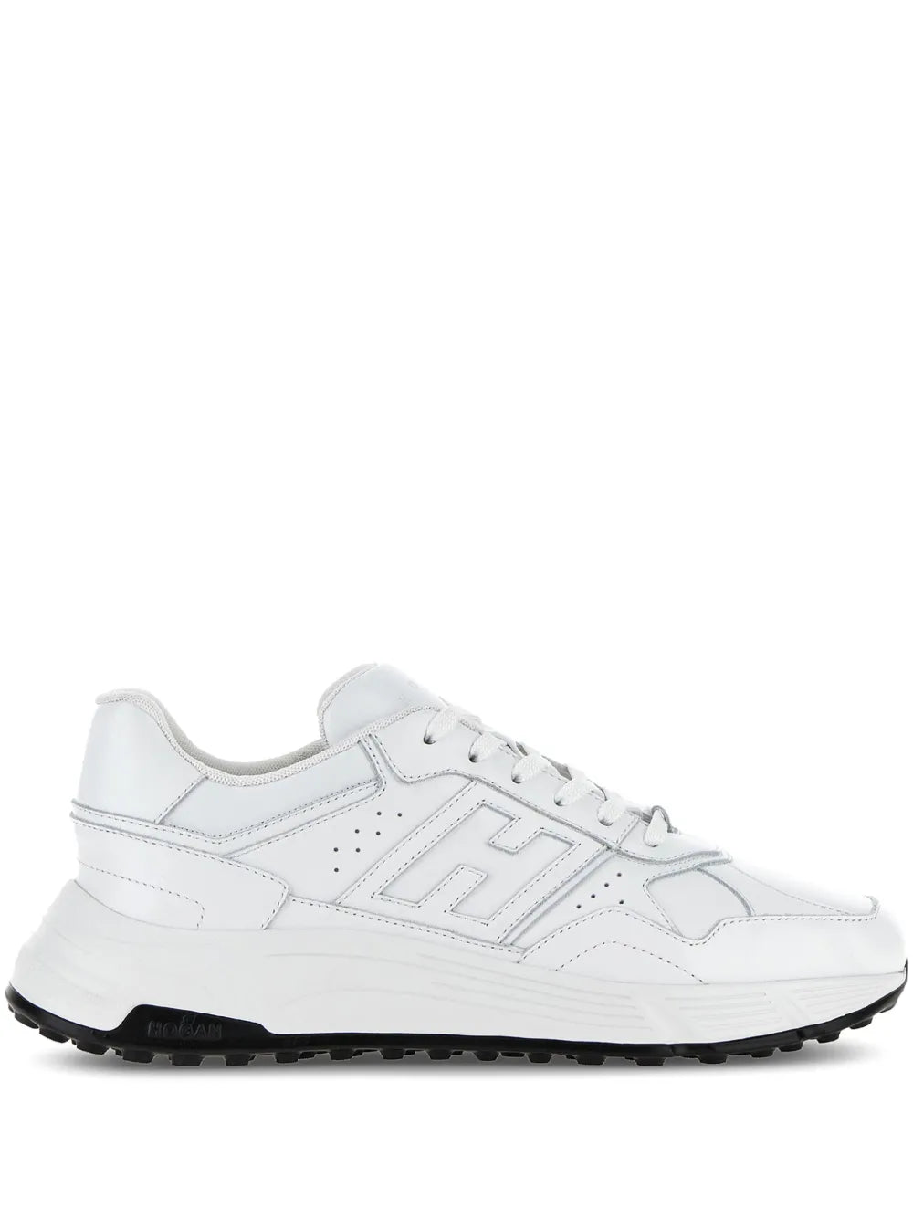 White Hogan Hyperlight sneakers with lace-up front and H logo side detail