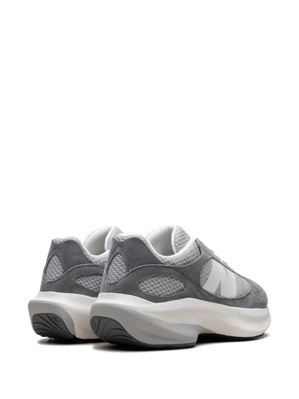 New Balance WRPd Runner grey sneakers, rear view with sculpted midsole