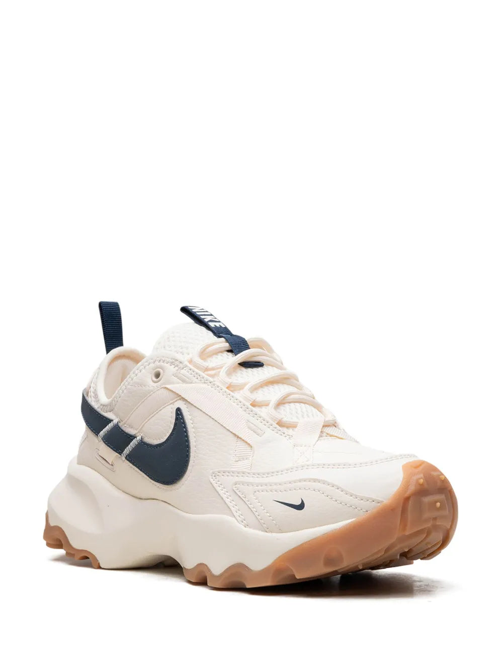 Nike TC 7900 low-top sneaker, white upper with navy swoosh, gum sole