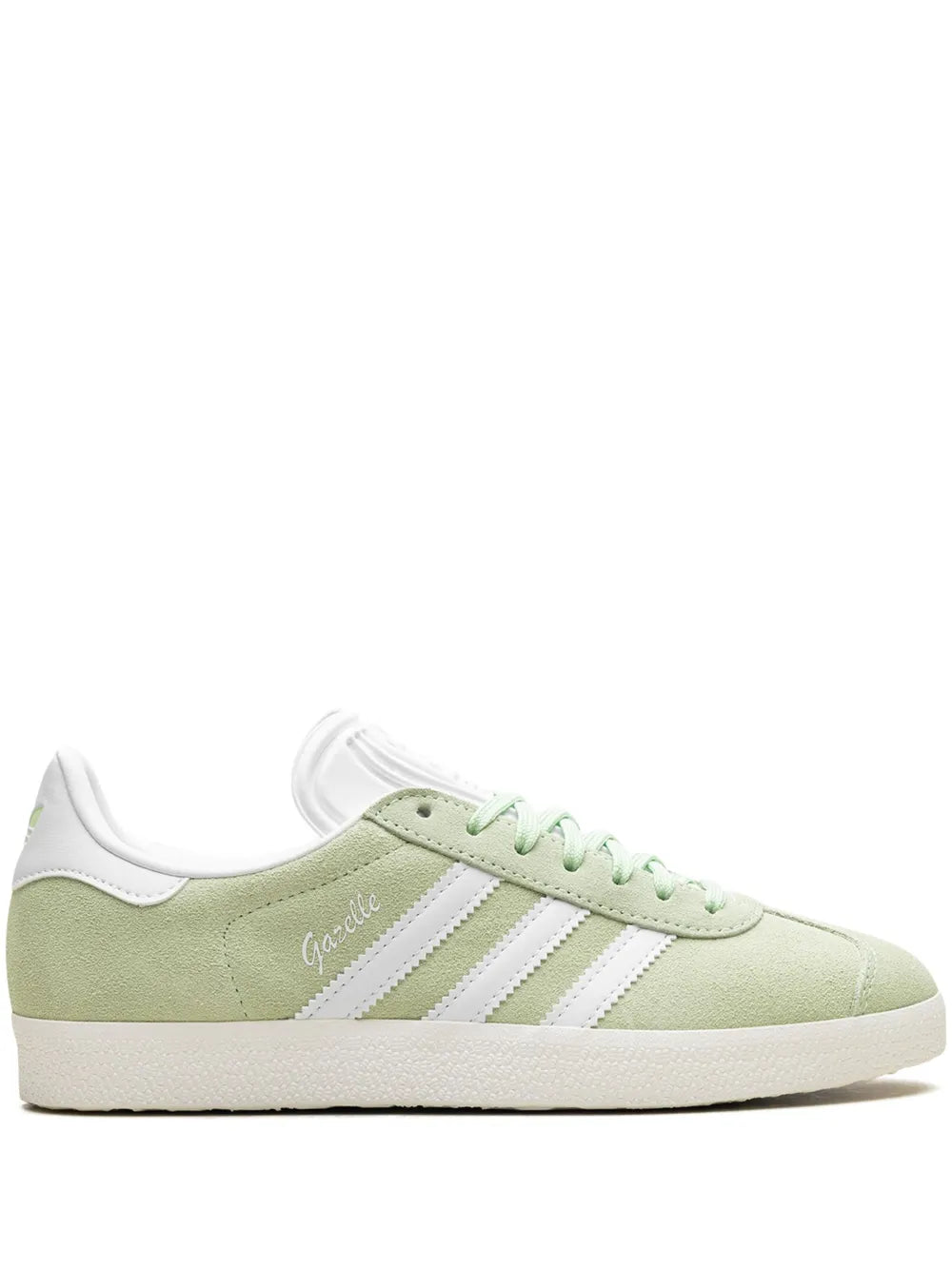 adidas Gazelle low-top sneakers in light green suede with white stripes