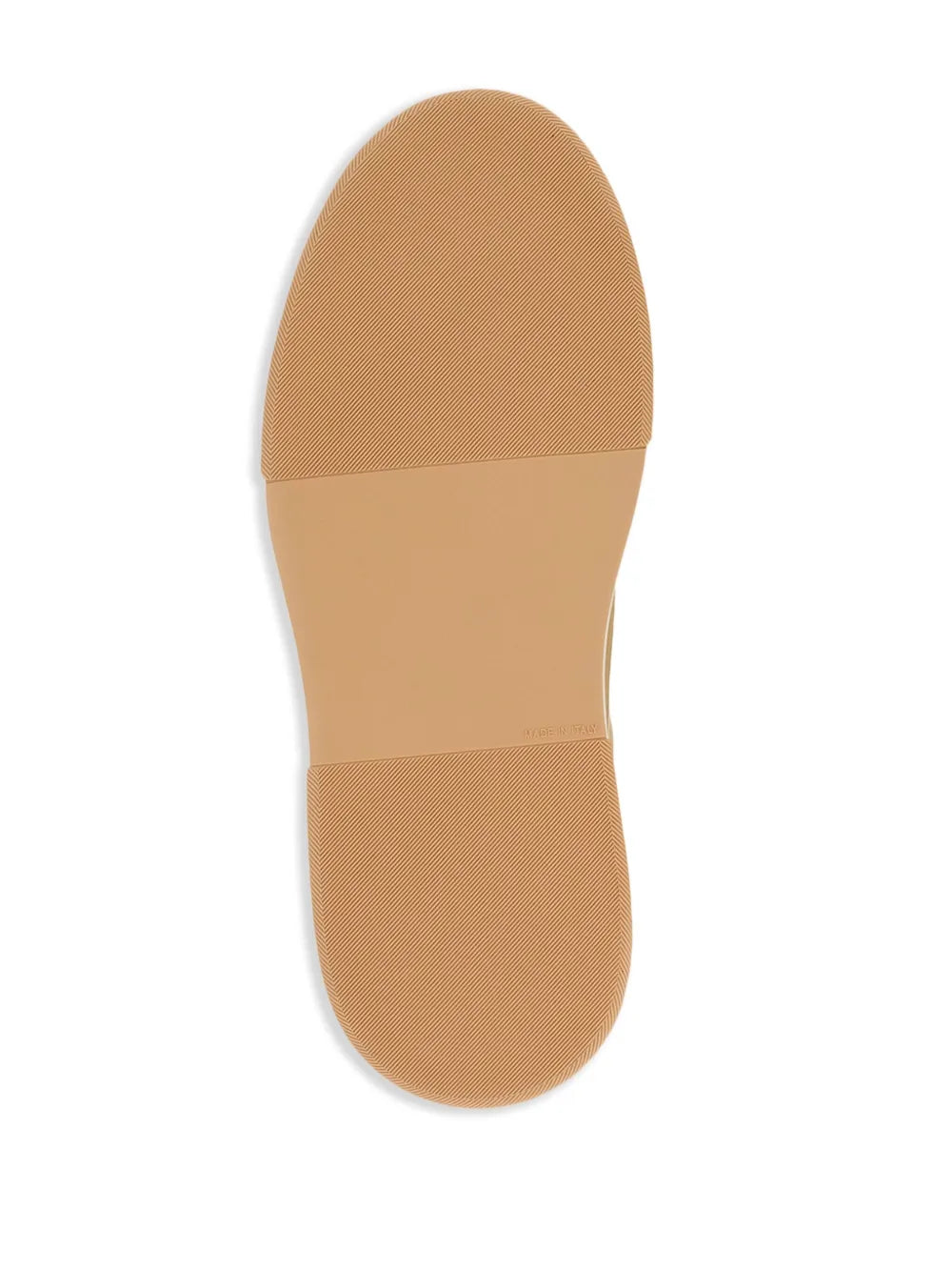 Brown rubber outsole for beige sneakers, smooth flat tread