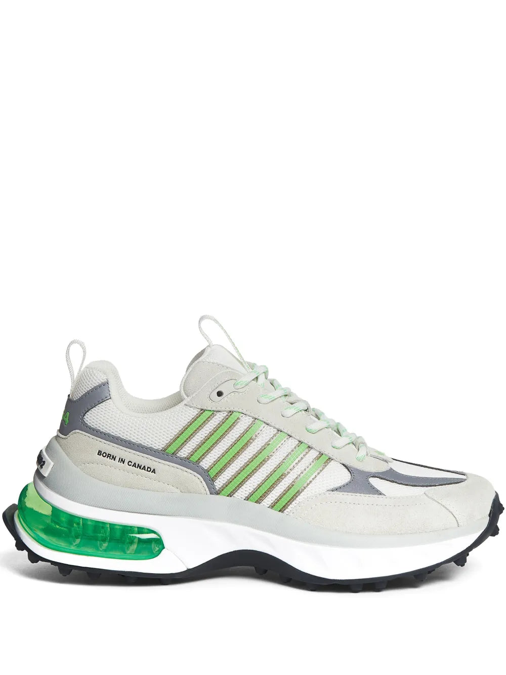 Dsquared2 Dash sneakers with striped upper and green accent sole