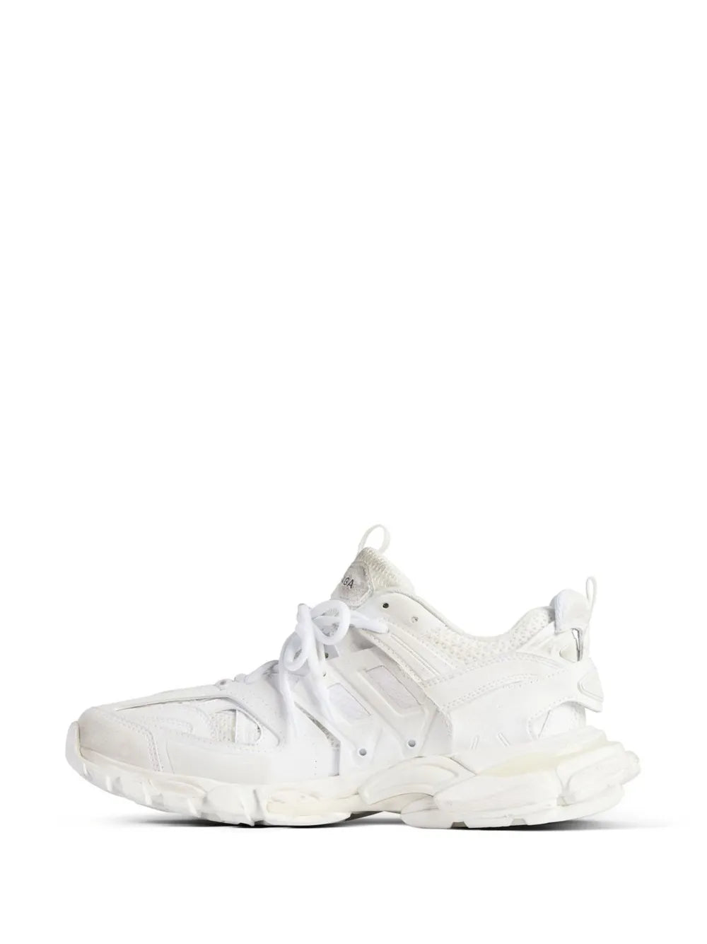 White lace-up Balenciaga sneaker with padded collar and chunky tread