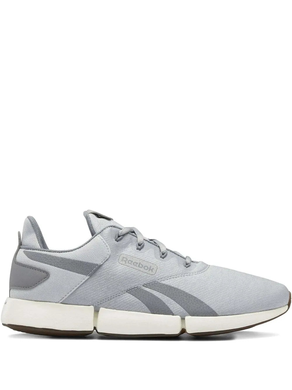 Reebok Dailyfit Dmx grey lace-up sneakers with white midsole and rubber outsole