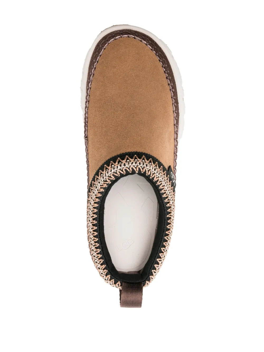 UGG Venture Daze suede mule with knit-trim collar and oval opening, cushioned lining