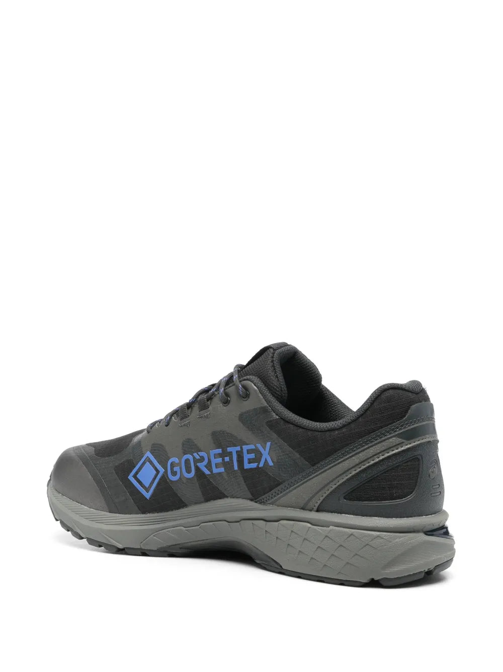 ASICS Gel-Terrain GTX GORE-TEX sneakers, dark gray, lace-up with blue GORE-TEX marking