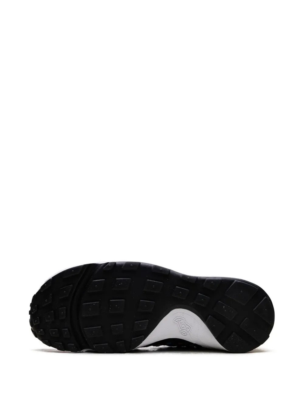 Nike Air Footscape Rainbow outsole view with black tread and white midsole edge