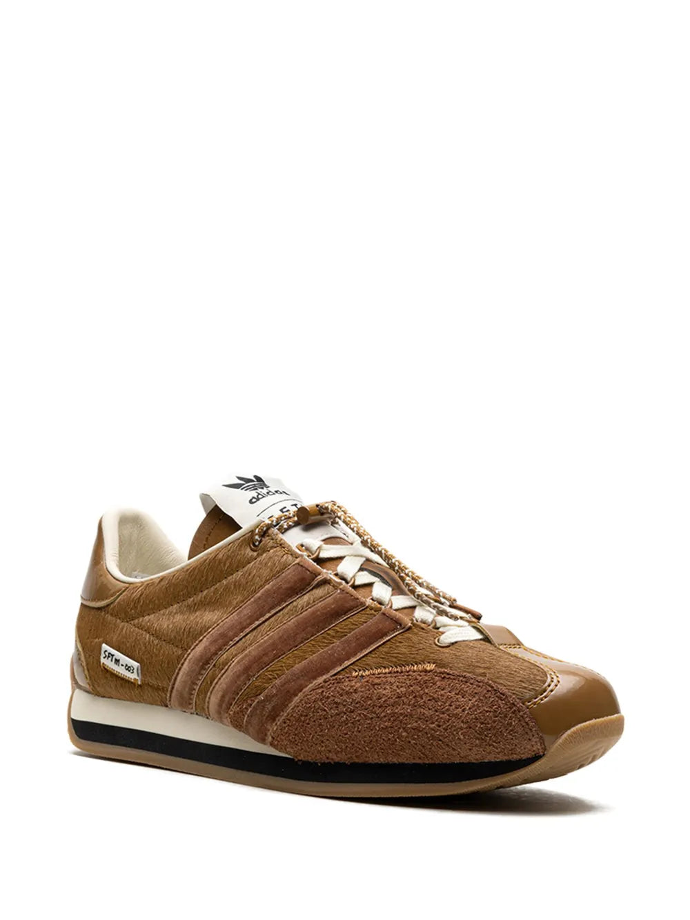Brown adidas Country OG low-top sneakers, lace-up with stacked rubber midsole