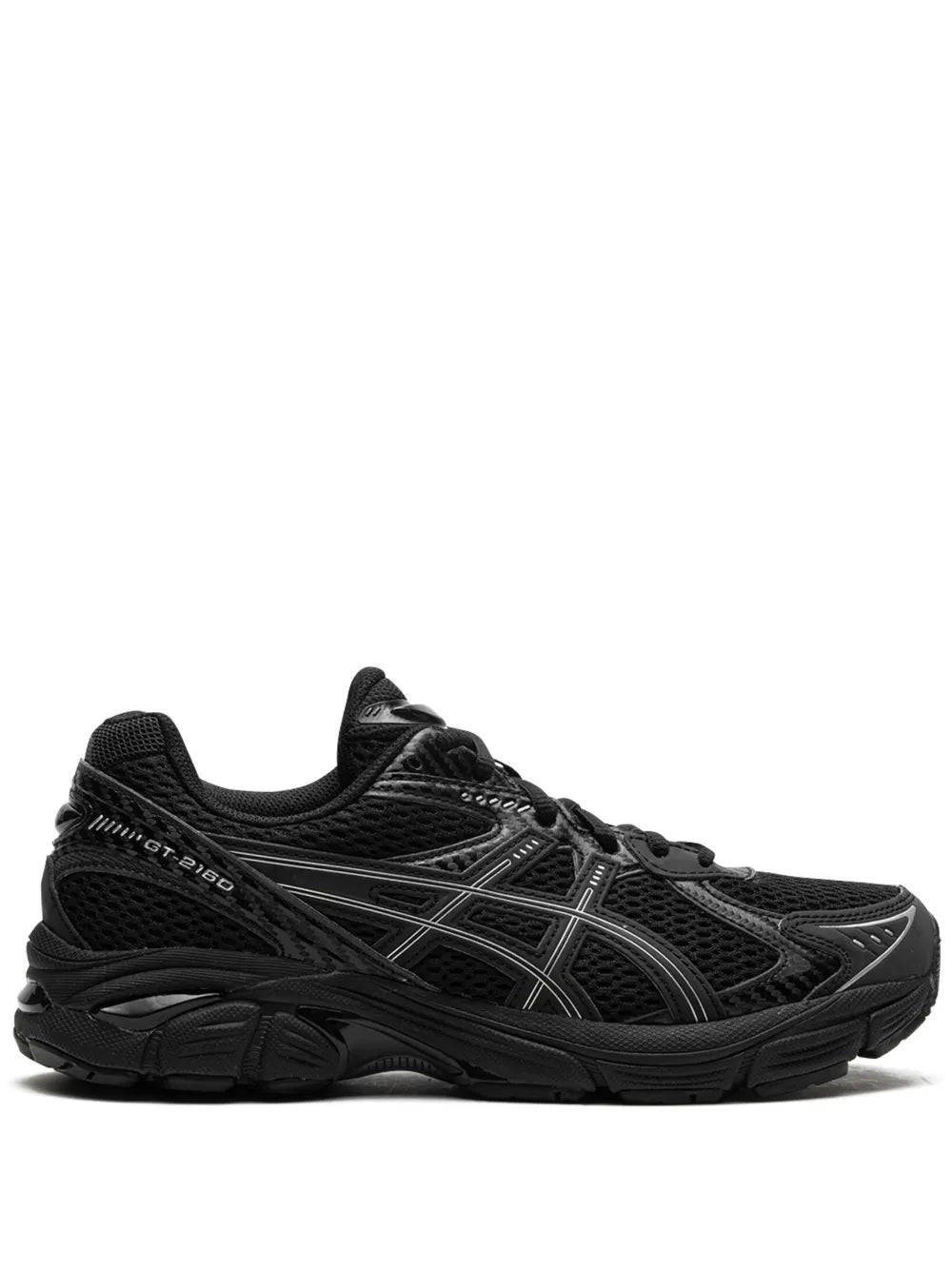 Black GT-2160 mesh sneakers with lace-up closure and Asics stripe logo