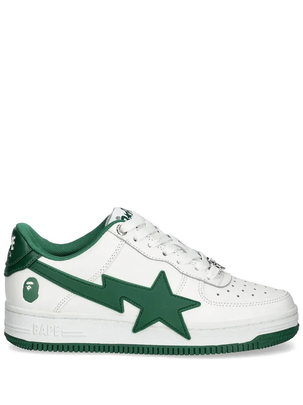 A BATHING APE? Bape Sta low-top sneakers in white with green star