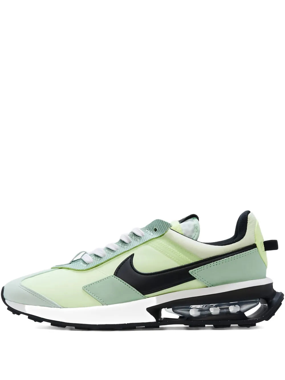 Nike Air Max Pre-Day sneakers, light green with black Swoosh and visible air sole