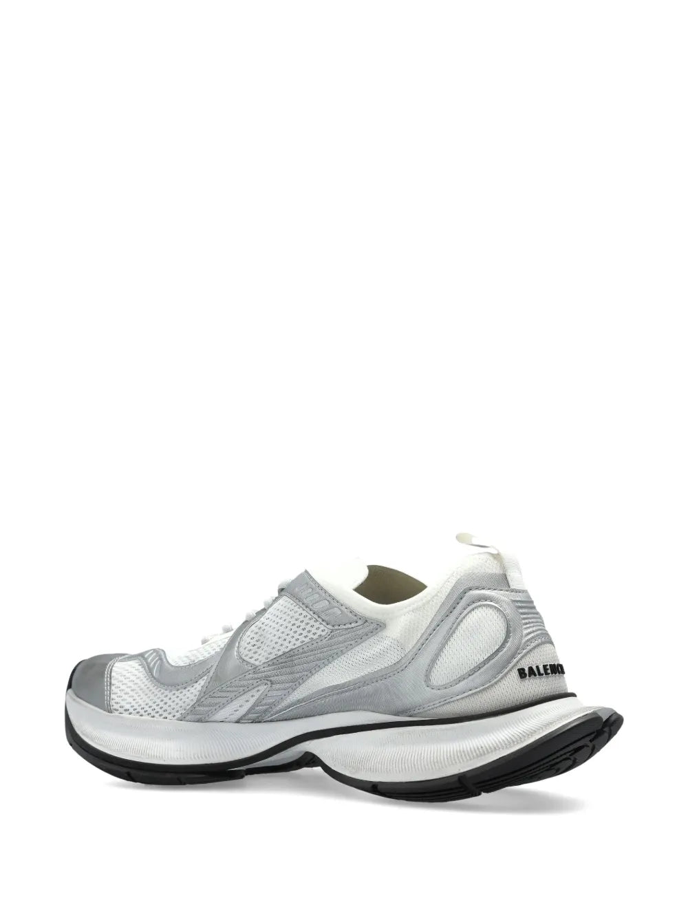 White Balenciaga Circuit sneakers, three-quarter view with curved runner sole