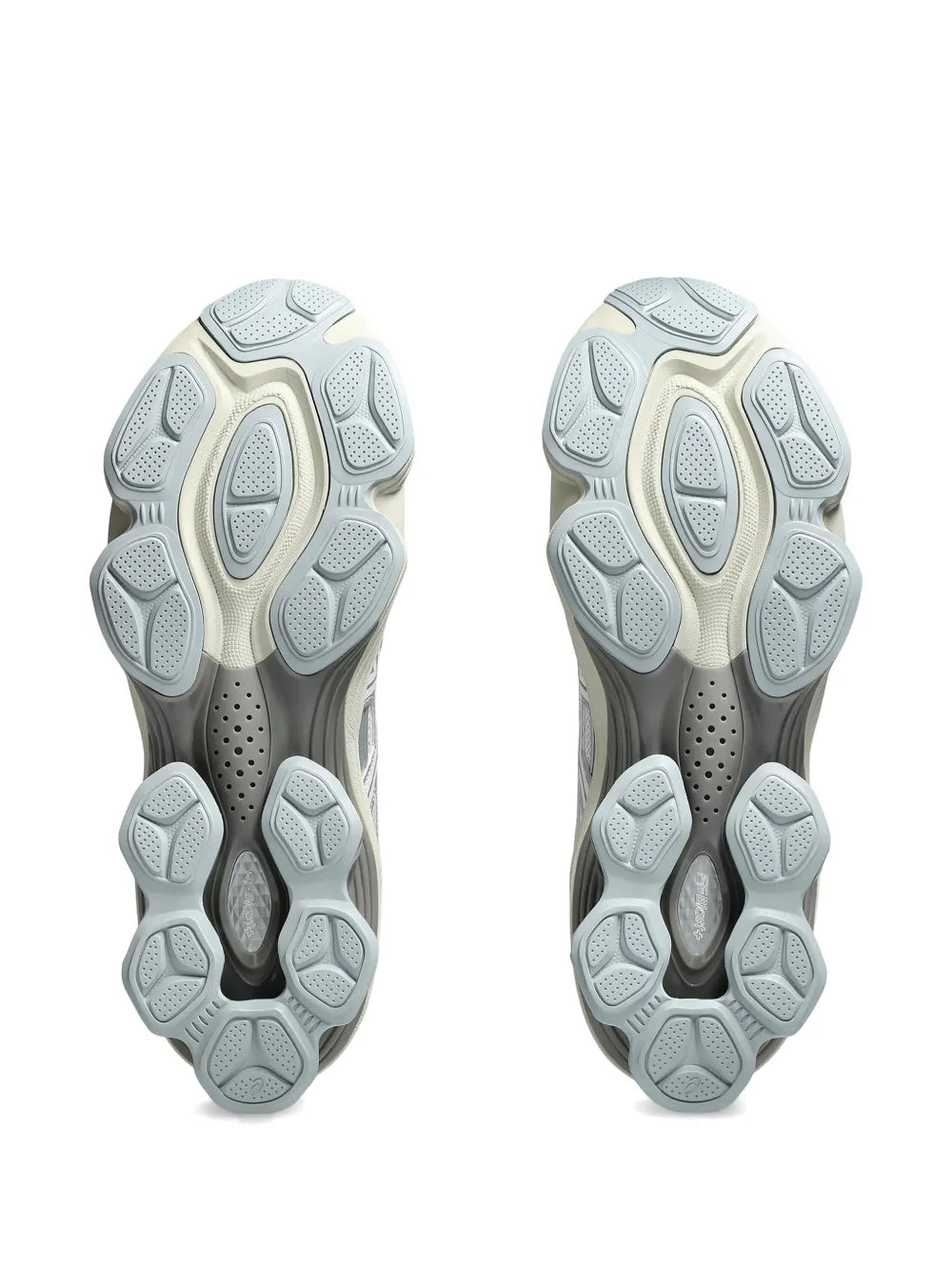 Asics Gel-Kinetic Fluent sneakers, outsole tread pattern detail on light gray sole