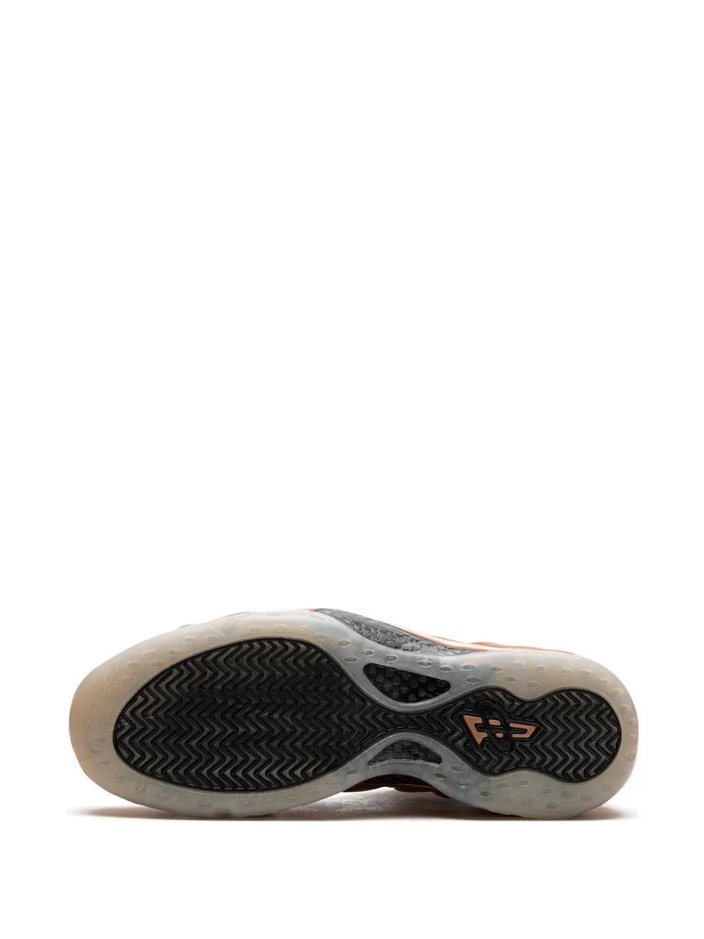 Nike Air Foamposite One outsole tread, dark rubber with herringbone pattern