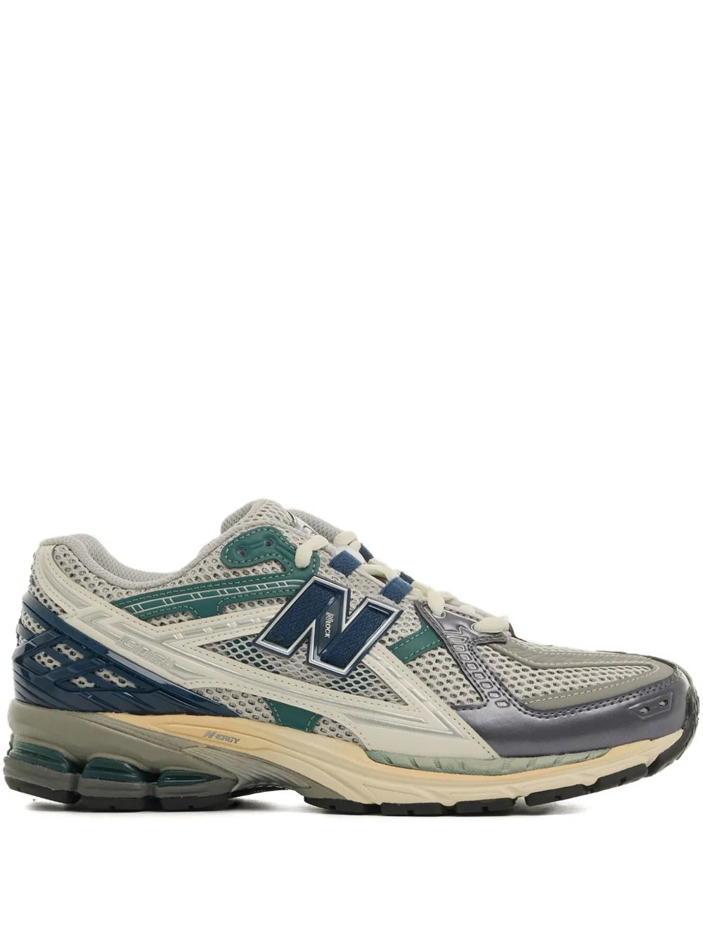 New Balance 1906 sneakers, gray with teal and navy accents
