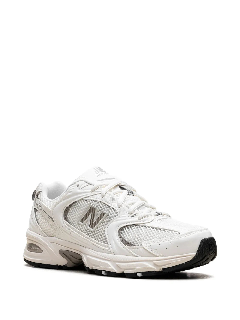 New Balance 530 low-top sneakers, white upper with N logo, front three-quarter view
