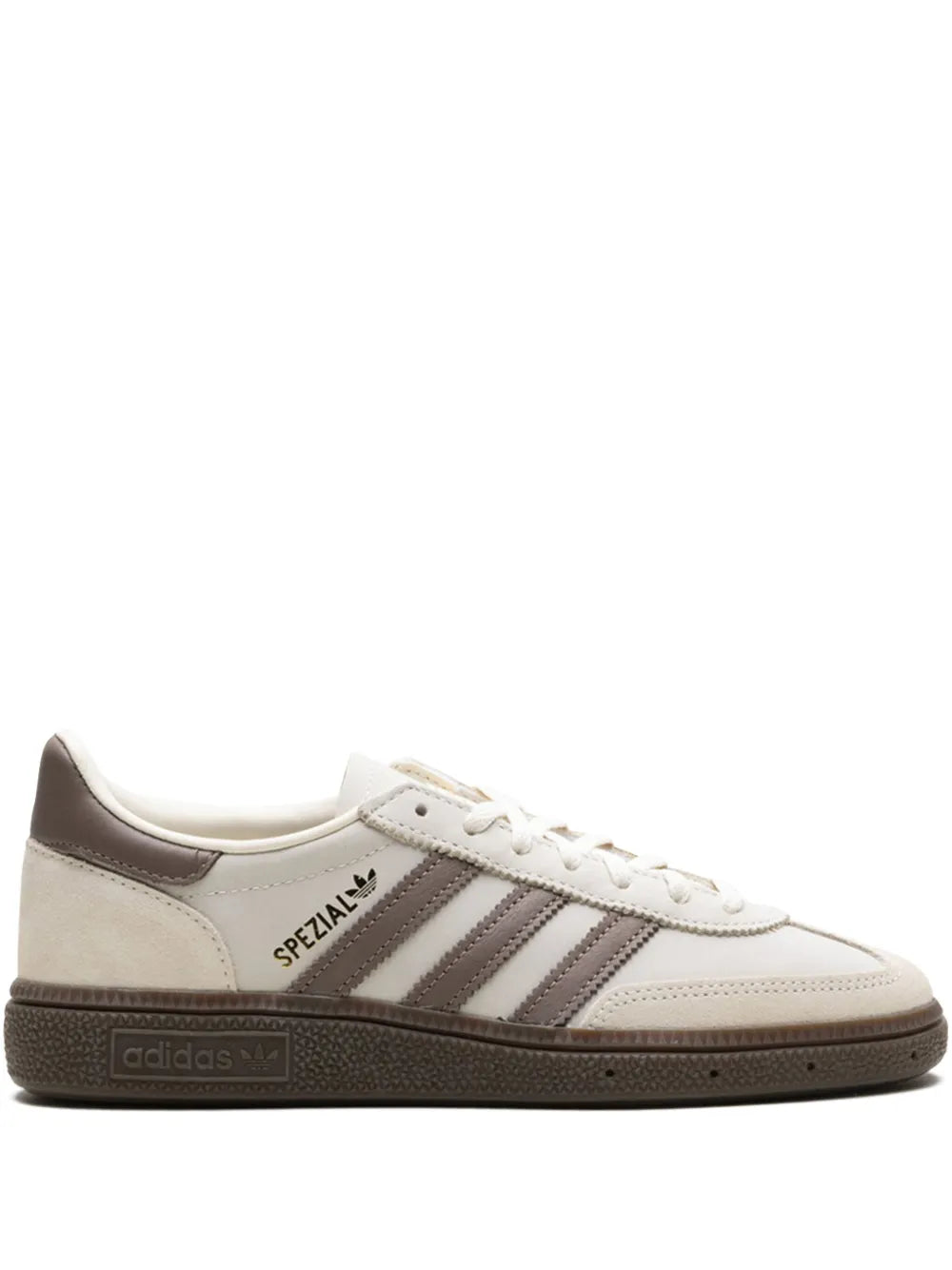 Beige adidas Handball Spezial sneakers, three stripes, dark brown heel tab