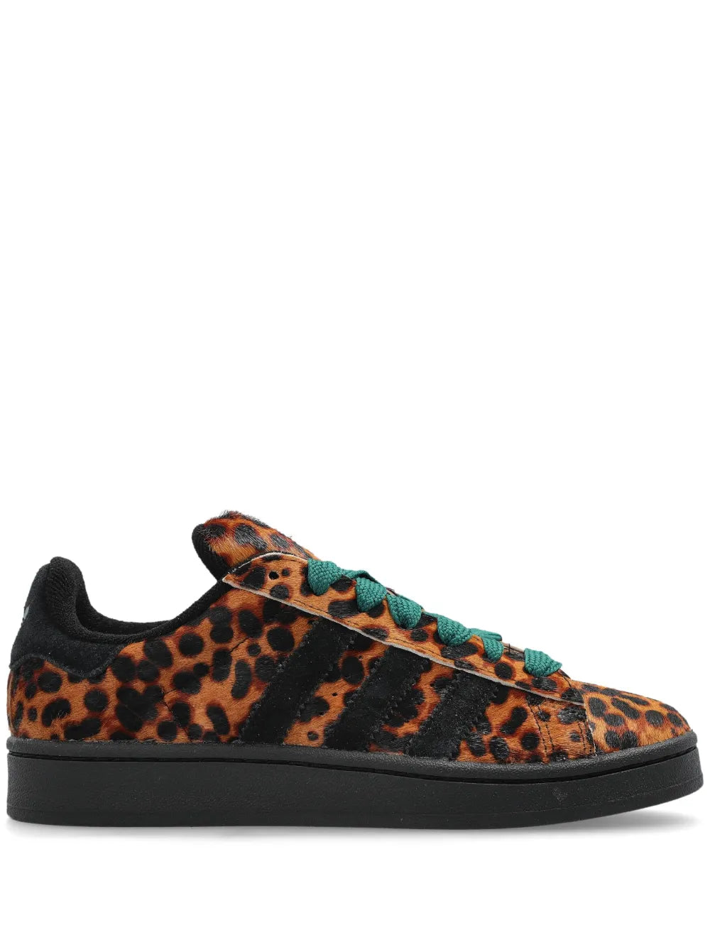 adidas Campus 00S low-top sneakers with leopard print and teal lace-up details