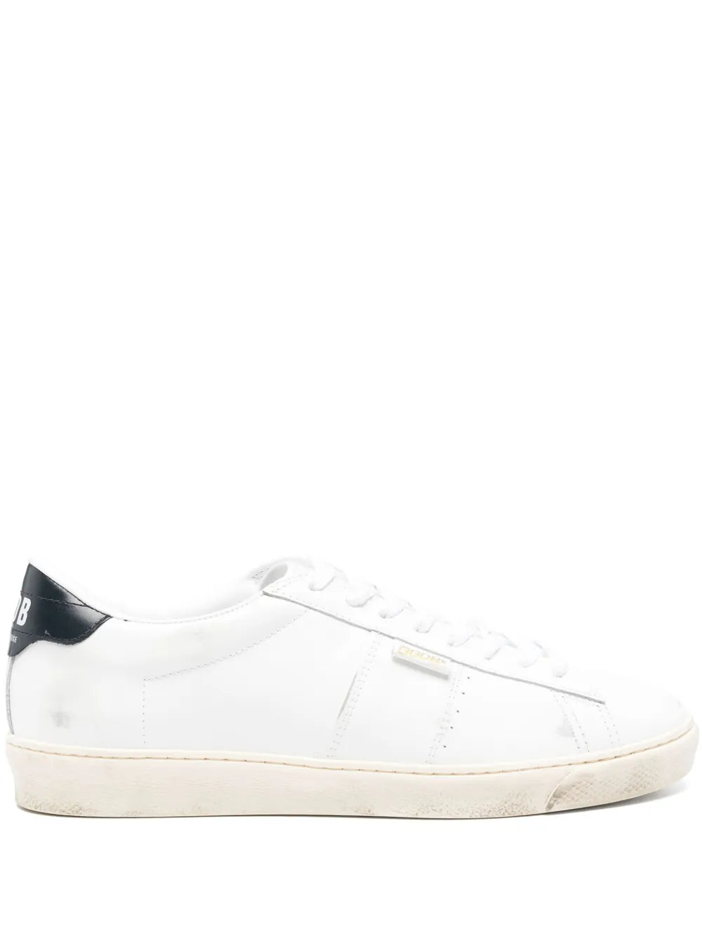 Golden Goose Matchstar sneakers, white leather with black heel patch and gold logo detail
