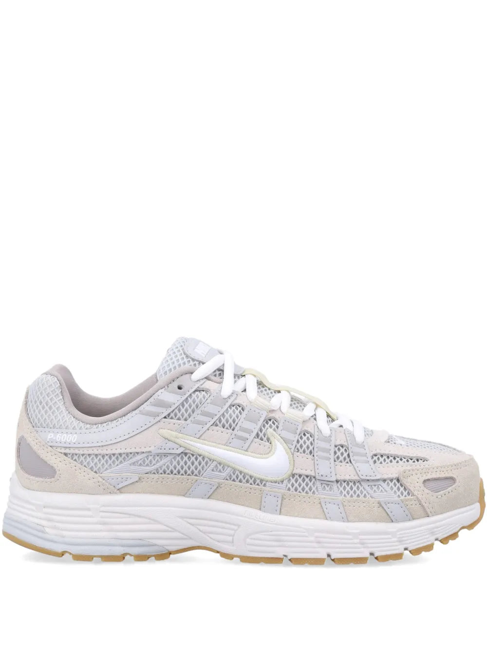 Nike P-6000 running shoe, light grey/white mesh, lace-up with cushioned sole