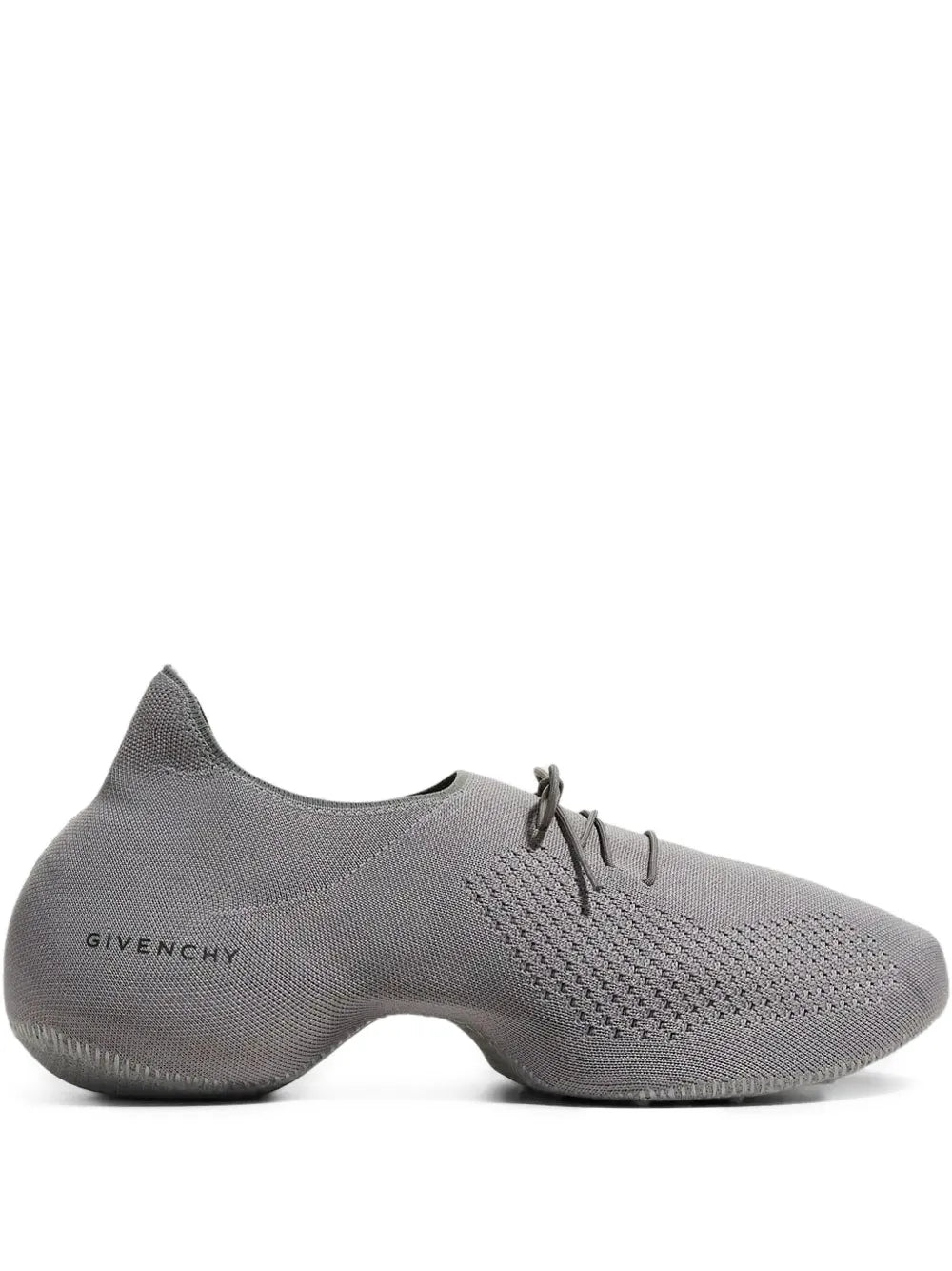 Givenchy TK-360 grey lace-up knit sneakers with textured side panels